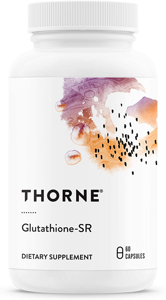 Thorne Glutathione-Sr - Sustained-Release Supplement with Antioxidant Support for Liver, Brain, Heart, Lung, and Eye Health - Gluten-Free, Soy-Free, Dairy-Free - NSF Certified for Sport - 60 Capsules