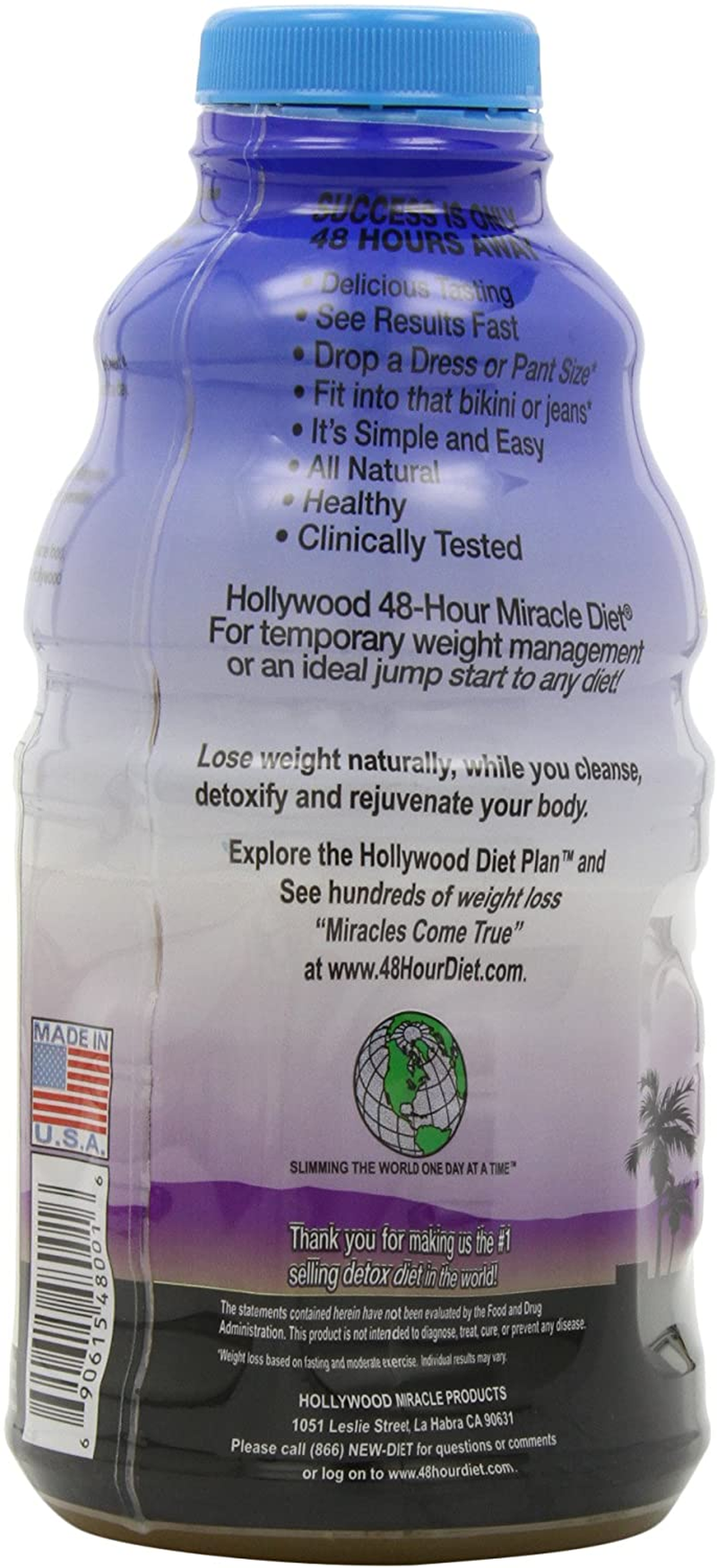 Hollywood 48-Hour Miracle Diet Bottles, 32 Fl. Oz (Pack of 2)