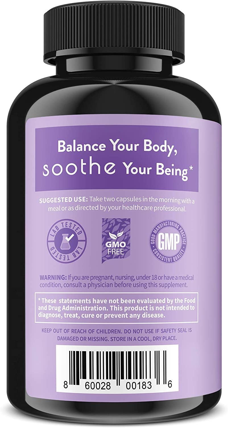 Soothe Thyroid Support & Adrenal Support Supplement - Cortisol Manager - Supports Energy, Metabolism, Adrenal Fatigue & Stress Response - 60 Ct by