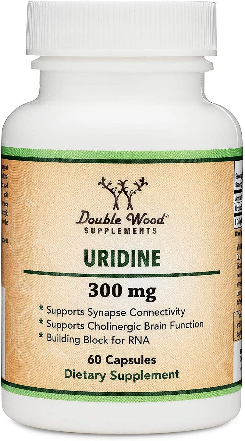 Uridine Monophosphate - Third Party Tested (Choline Enhancer, Beginner Nootropic) 300Mg, Manufactured in USA by  (60 Capsules)