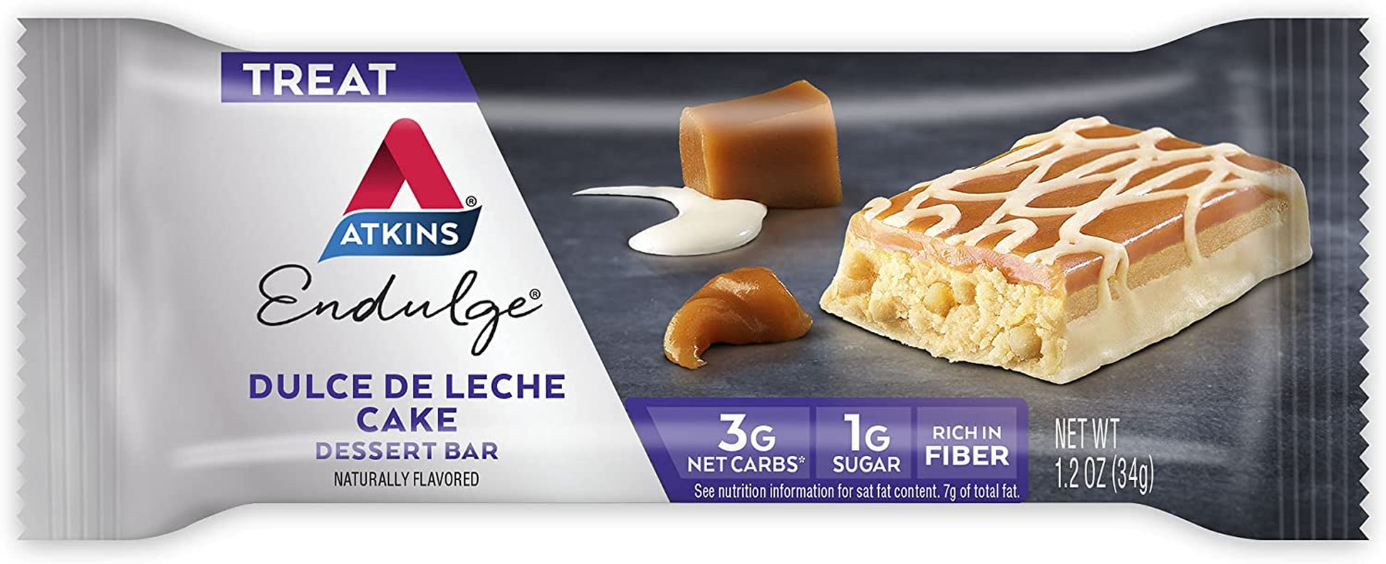 Endulge Treat Dessert Bar Dulce De Leche Cake, 5 Count