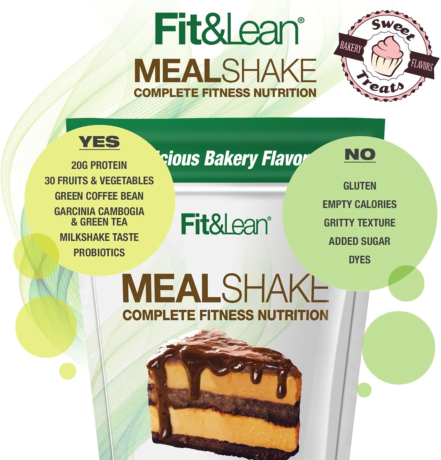 Meal Shake Fat Burning Meal Replacement with Protein, Fiber, Probiotics and Organic Fruits & Vegetables and Green Tea for Weight Loss, Chocolate Peanut Butter Pie, 0.86 Lbs