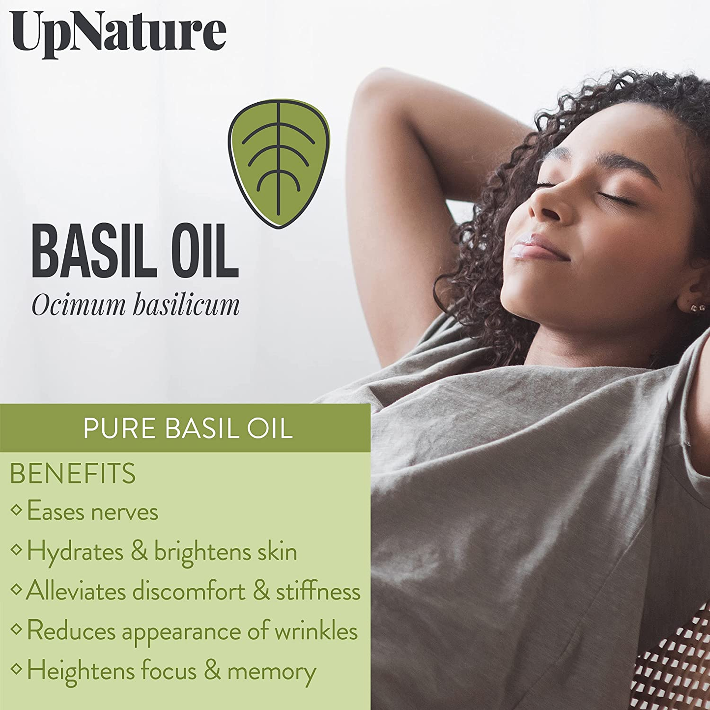 Basil Essential Oil - 100% Natural & Pure , Undiluted, Premium Quality Aromatherapy Oil- Basil Oil for Skin, Strengthen Hair & Stimulates Scalp, Relieves Congestion & Muscle Discomfort, 2Oz