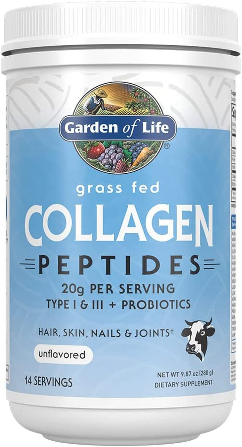 Grass Fed Collagen Peptides Powder – Unflavored Collagen Powder for Women Men Hair Skin Nails Joints, Hydrolyzed Collagen Protein Supplements, Post Workout, Paleo & Keto, 14 Servings