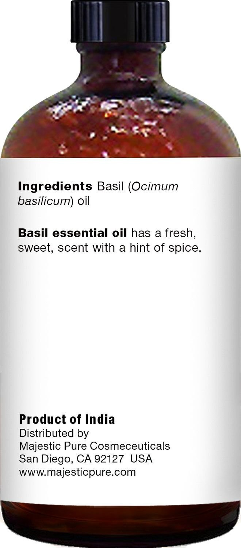 Basil Essential Oil, Therapeutic Grade, Pure and Natural Premium Quality Oil, 4 Fl Oz