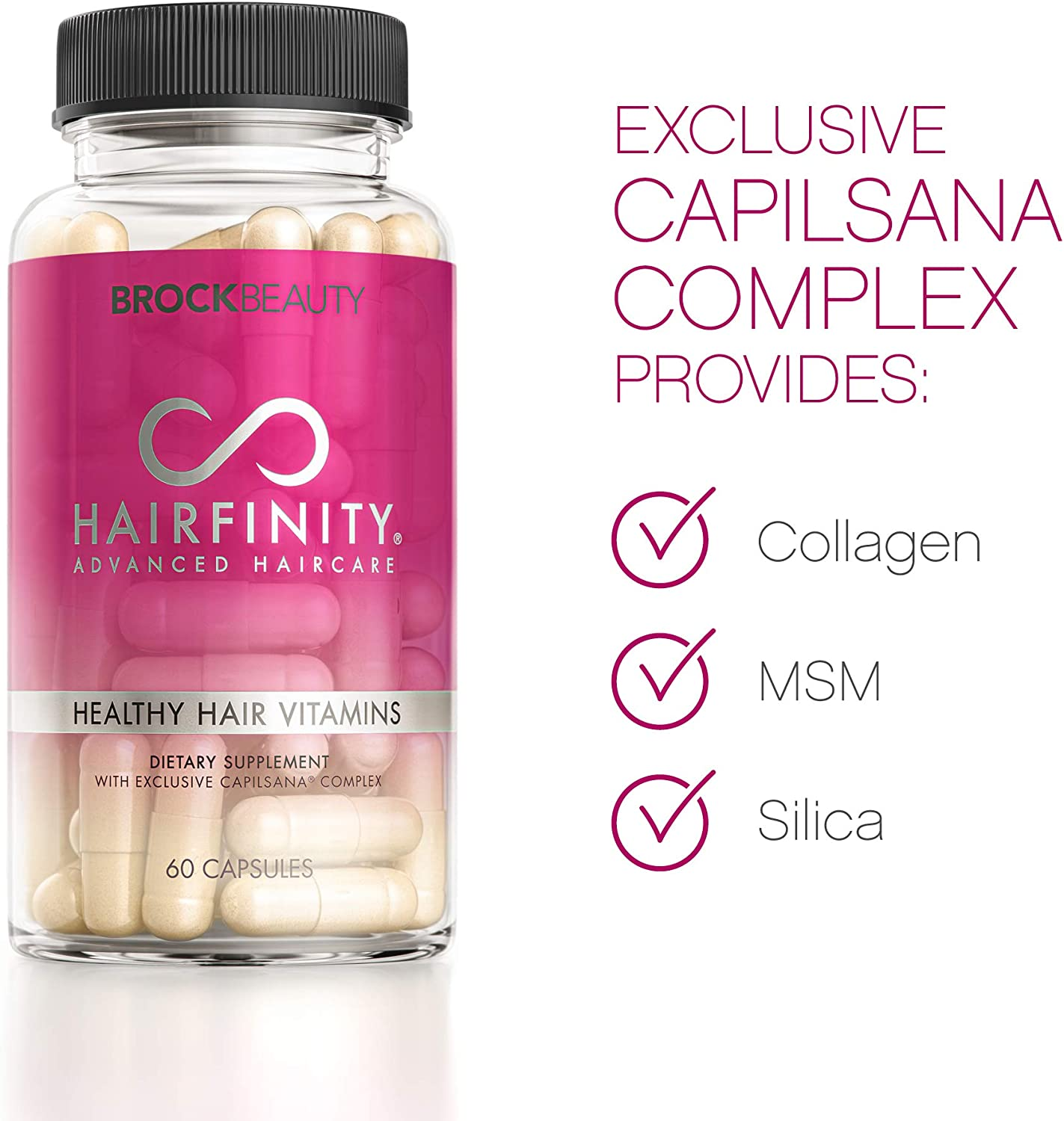 Hair Vitamins - Scientifically Formulated with Biotin, Amino Acids, and a Vitamin Supplement That Helps Support Hair Growth - Vegan - 60 Veggie Capsules (1 Month Supply)