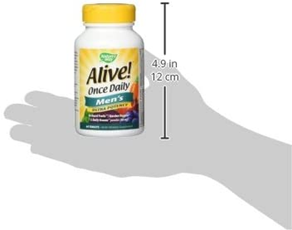 Alive! Men'S Ultra Complete Multivitamin, High Potency B-Vitamins, Energy Metabolism, 60 Tablets