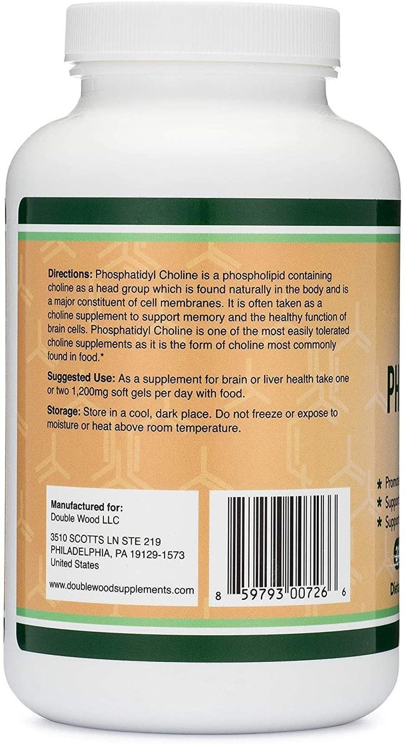 Phosphatidylcholine 1,200Mg – 210 Softgels – Enhanced Version of Sunflower and Soy Lecithin - Non-Gmo, Manufactured and Tested in the USA to Support Brain Health by