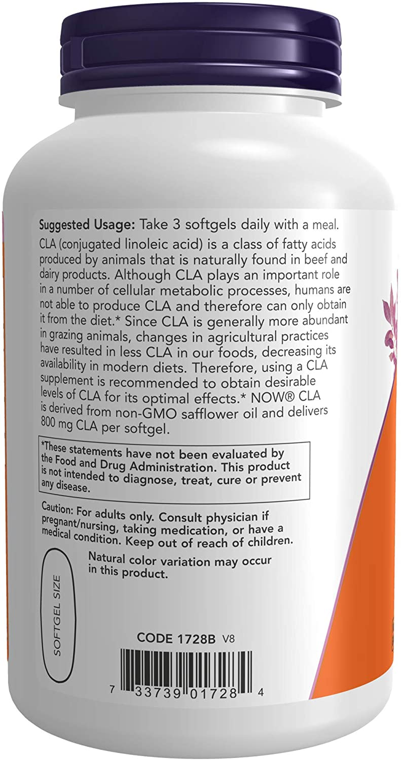 Supplements, CLA (Conjugated Linoleic Acid) 800 Mg, Nutritional Oil, 180 Softgels