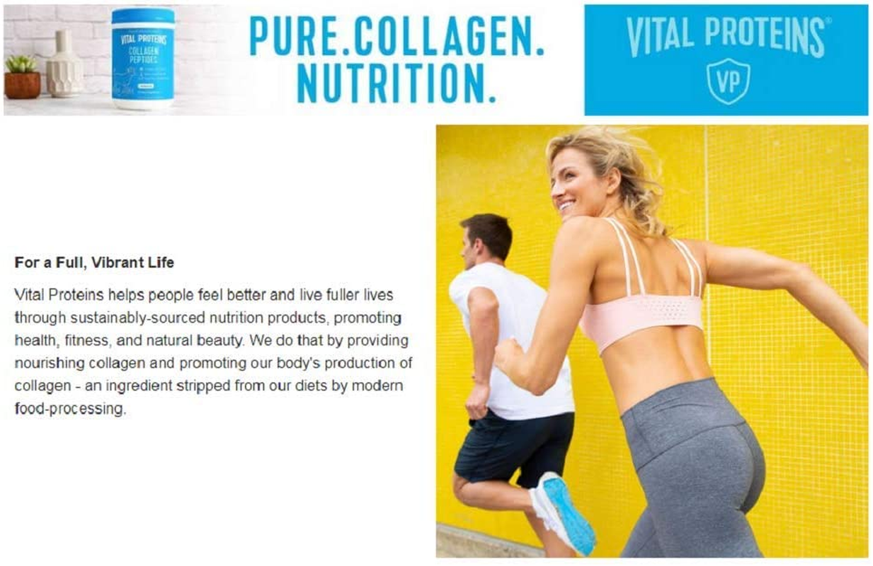 Natural Whole Nutrition Collagen Peptides - Pasture Raised, Grass Fed, Paleo Friendly, Gluten Free, Single Ingredient - 24 Ounce