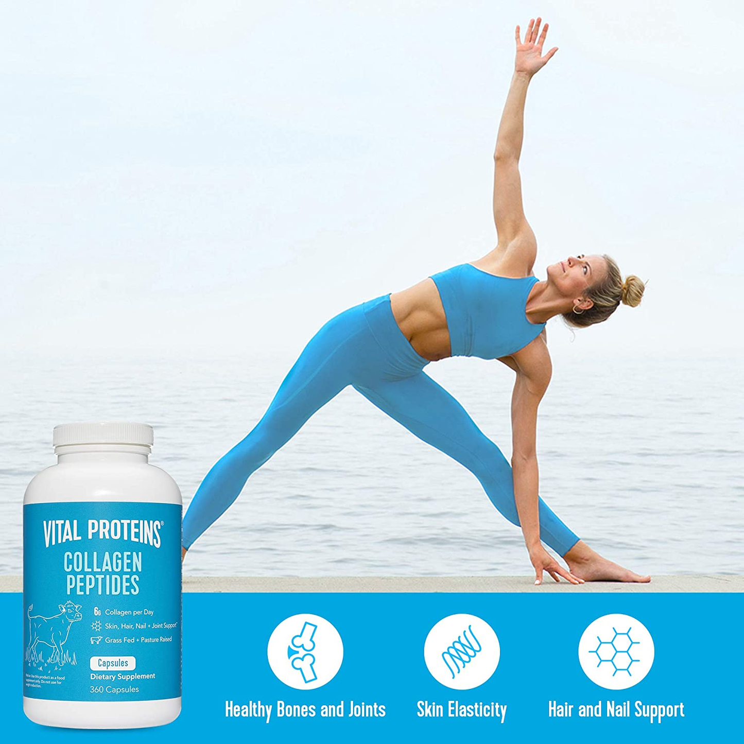 Collagen Pills Supplement (Type I, III), 360 Collagen Capsules, 3300Mg Serving Help Support Healthy Hair, Skin, Nails, Joints - Hydrolyzed Collagen Supplement