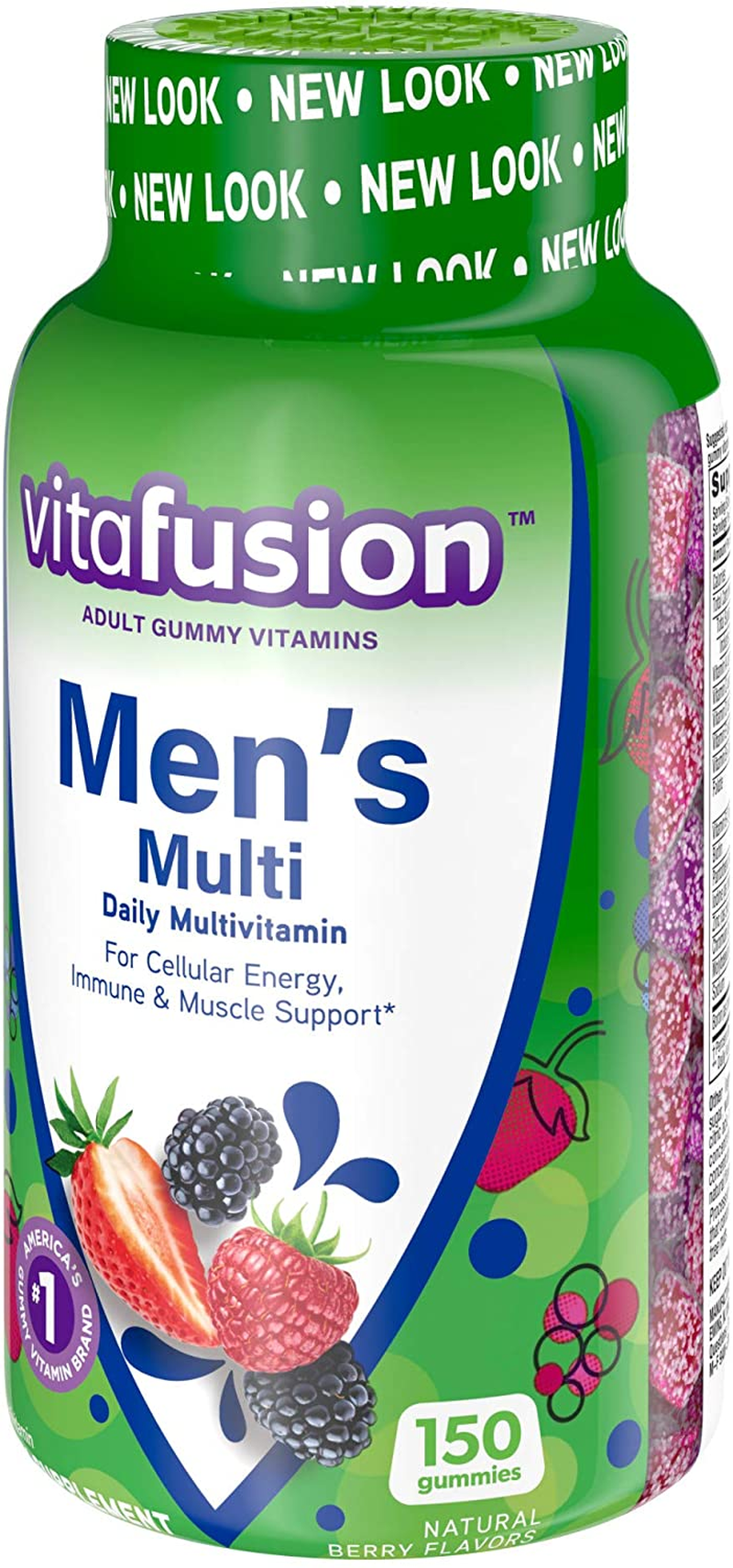 Vitafusion Gummy Vitamins for Men, Berry Flavored Daily Multivitamins for Men, 150 Count