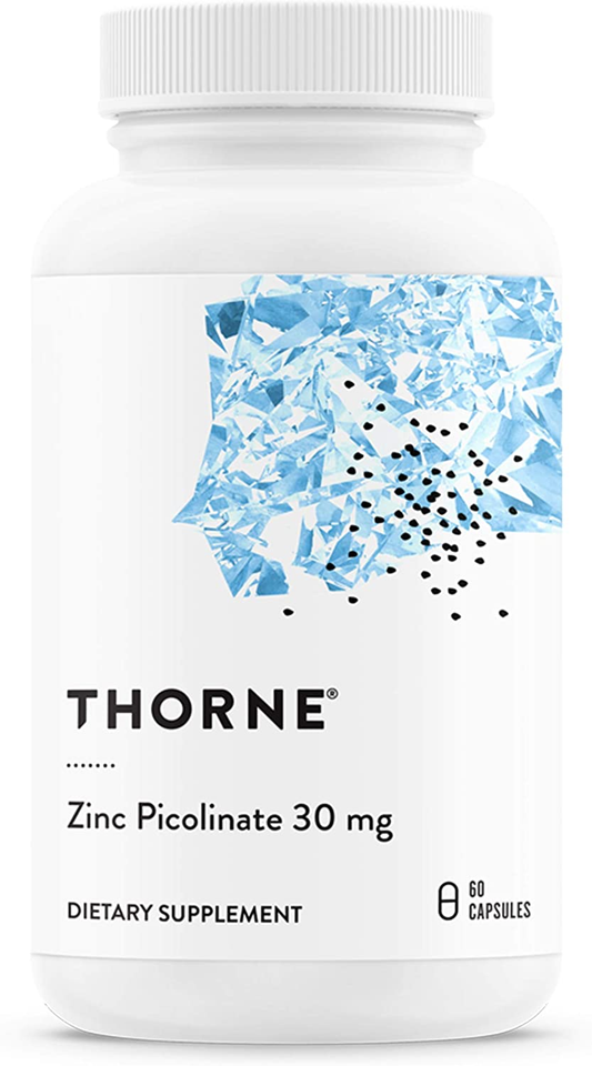 - Zinc Picolinate 30 Mg - Well-Absorbed Zinc Supplement for Growth and Immune Function - 60 Capsules