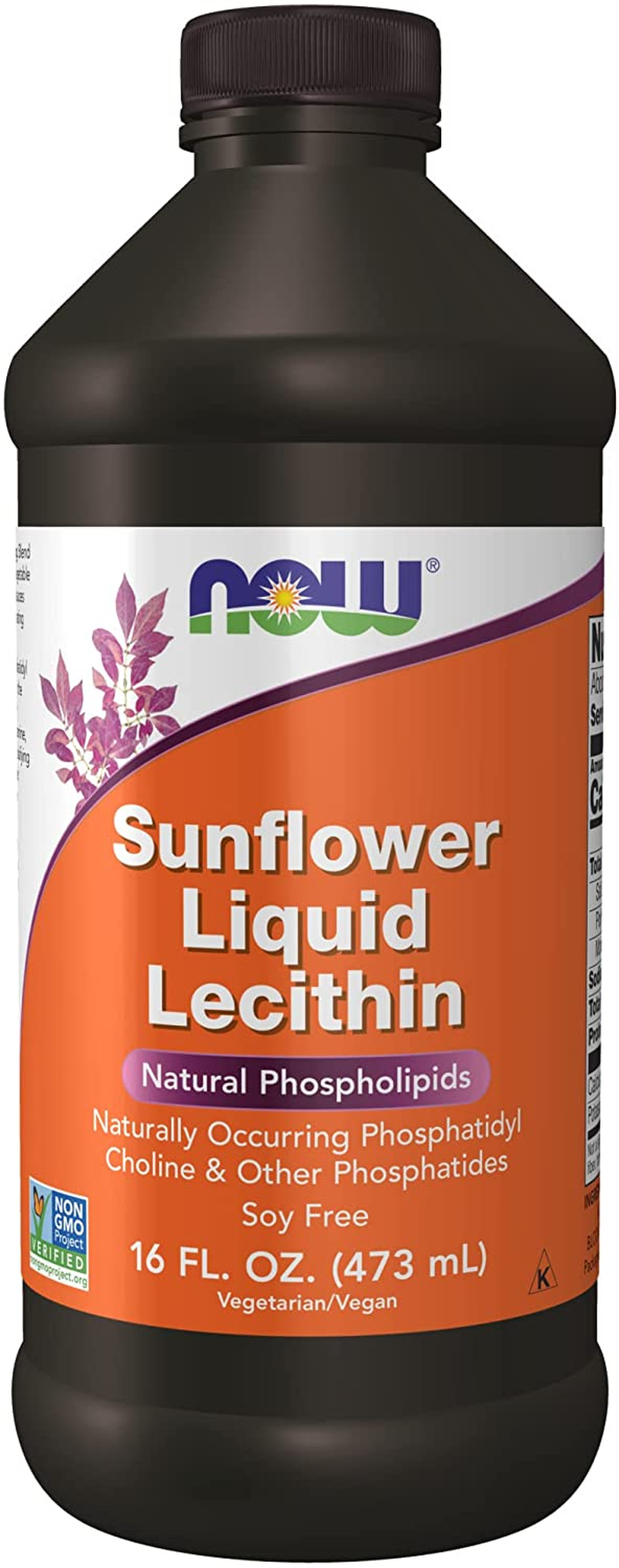 Supplements, Sunflower Lecithin with Naturally Occurring Phosphatidyl Choline and Other Phosphatides, Liquid, 16-Ounce