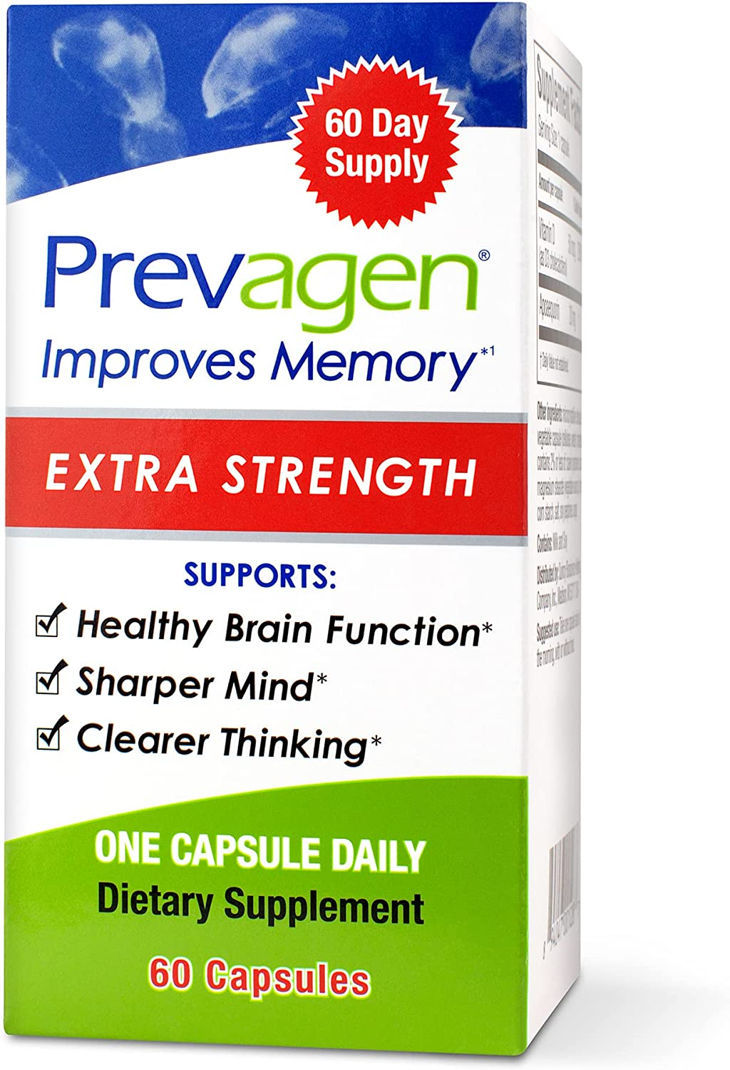 Improves Memory - Extra Strength 20Mg, 60 Capsules with Apoaequorin & Vitamin D | Brain Supplement for Better Brain Health, Supports Healthy Brain Function and Clarity | Memory Supplement