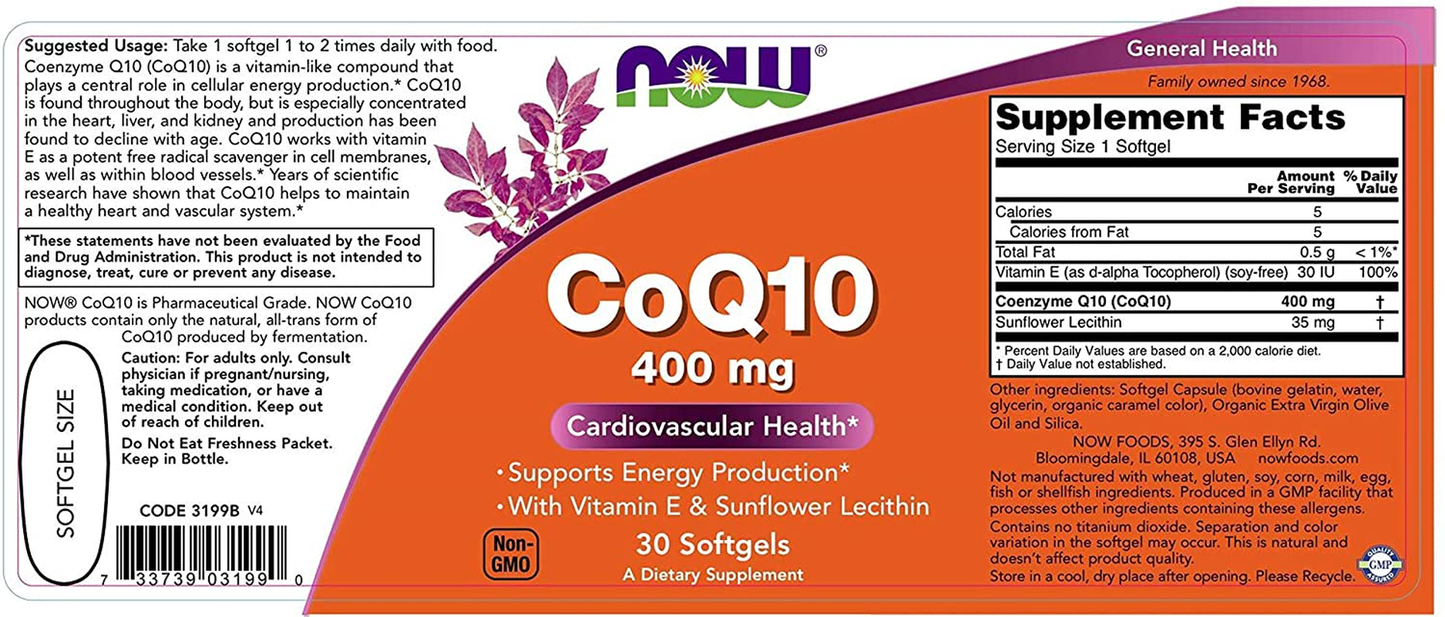 Coq10 400Mg, 30 Softgels