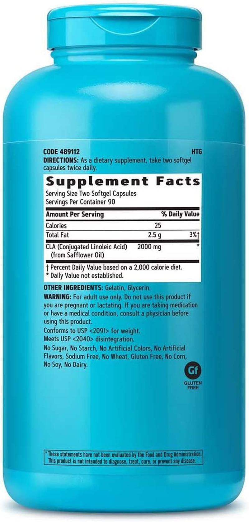 Total Lean CLA | Improve Body Composition & Lean Muscle Tone, Fuels Fat Metabolism & Energy without Stimulants | Gluten Free | 180 Softgels