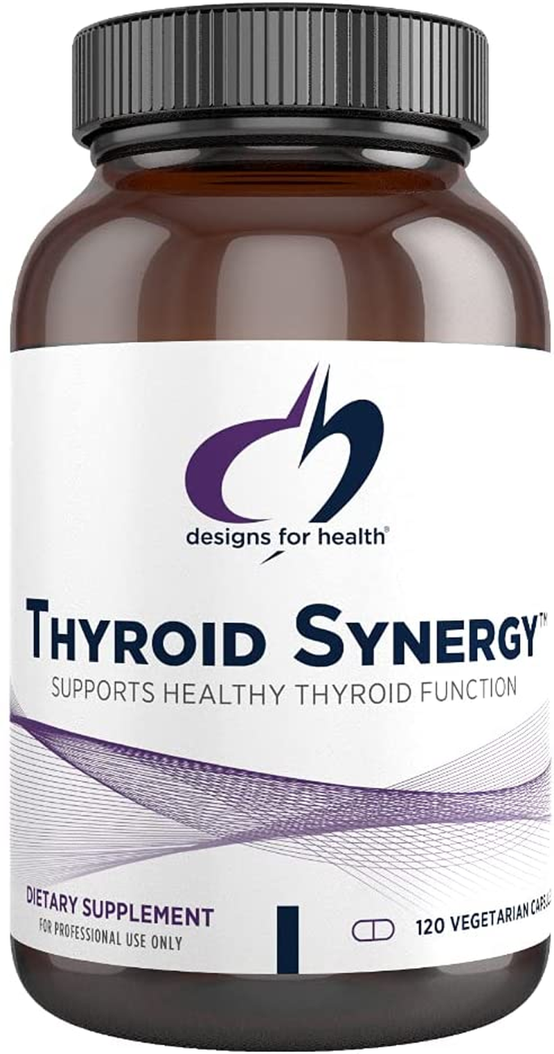 Thyroid Synergy - Thyroid Support Supplement with Iodine, American Ginseng, Selenium, Zinc + Manganese - Vegan Thyroid Vitamins, Gluten Free (120 Capsules)