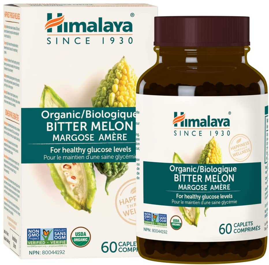 Organic Bitter Melon / Karela for Balanced Blood Sugar Support, 660 Mg, 60 Caplets, 1 Month Supply