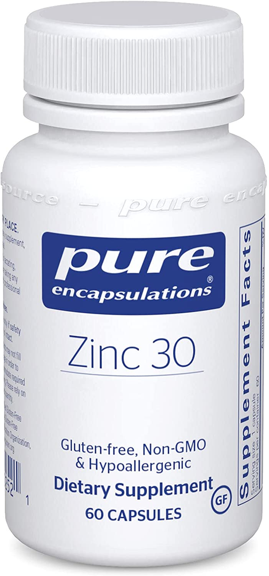 Zinc 30 Mg | Zinc Picolinate Supplement for Immune System Support, Growth and Development, Wound Healing, Prostate, and Reproductive Health* | 60 Capsules