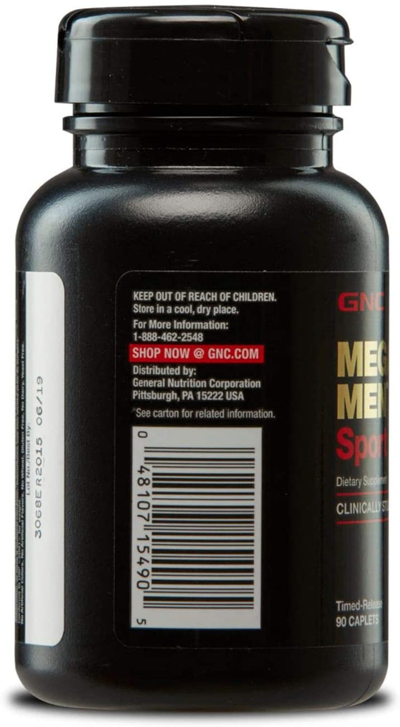 Mega Men Sport Multivitamin for Men, 90 Count, for Performance, Muscle Function, and General Health