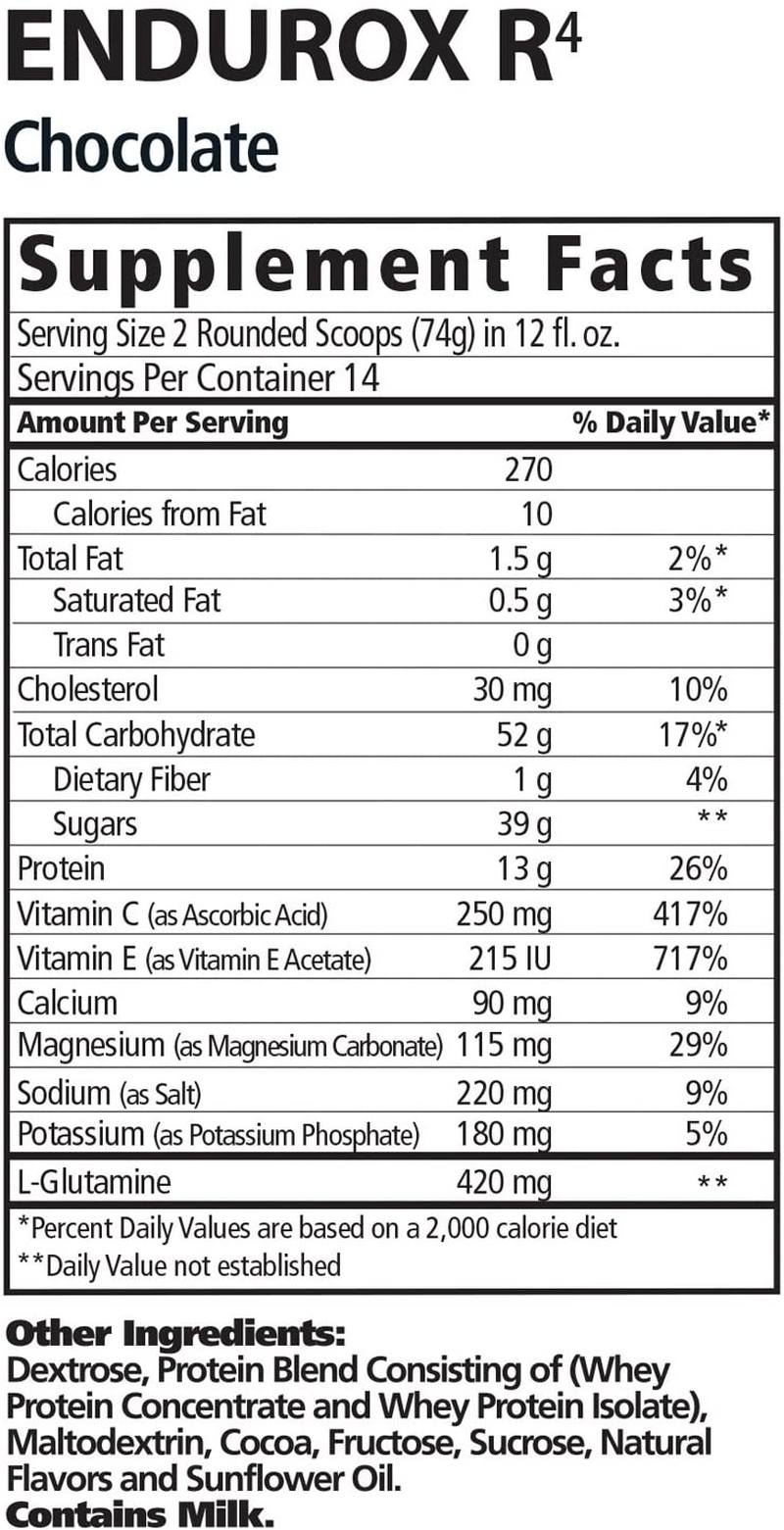 Pacifichealth  R4, Post Workout Recovery Drink Mix with Protein, Carbs, Electrolytes and Antioxidants for Superior Muscle Recovery, Net Wt. 4.56 Lb, 28 Serving (Chocolate)