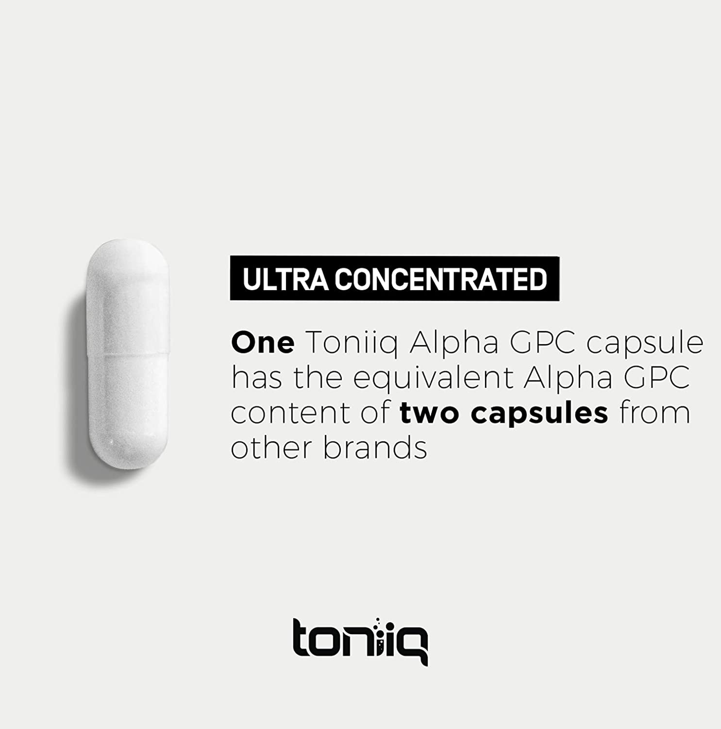 Ultra High Purity Alpha GPC Capsules - 600Mg Concentrated Formula - 99%+ Highly Purified and Highly Bioavailable Nootropic - 120 Capsules Alpha GPC Supplement