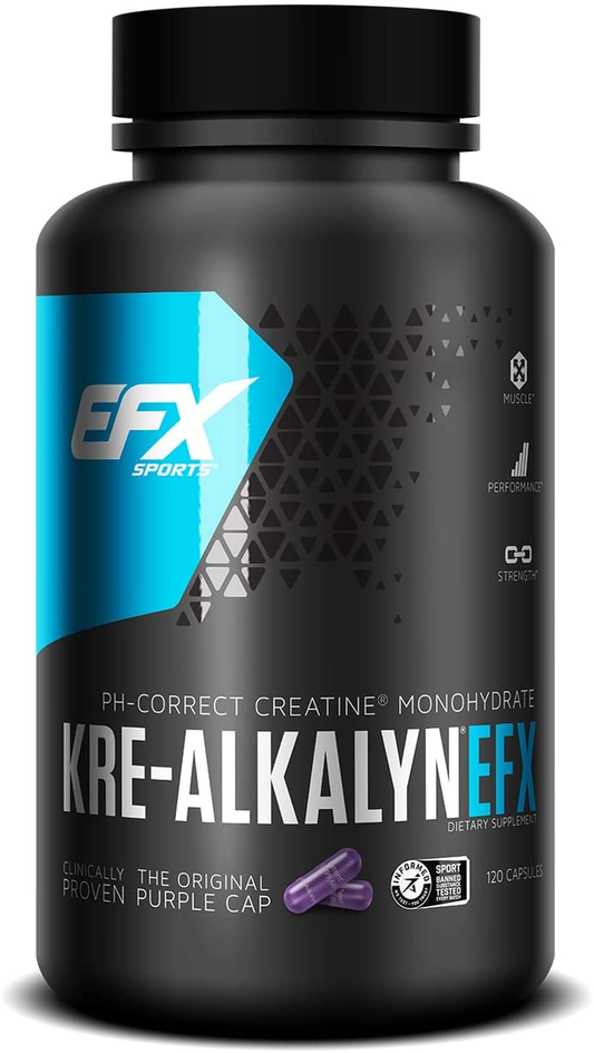 Kre-Alkalyn | Ph-Correct Creatine Monohydrate | Multi-Patented Formula, Gain Strength, Build Muscle & Enhance Performance - 120 Capsules / 60 Servings