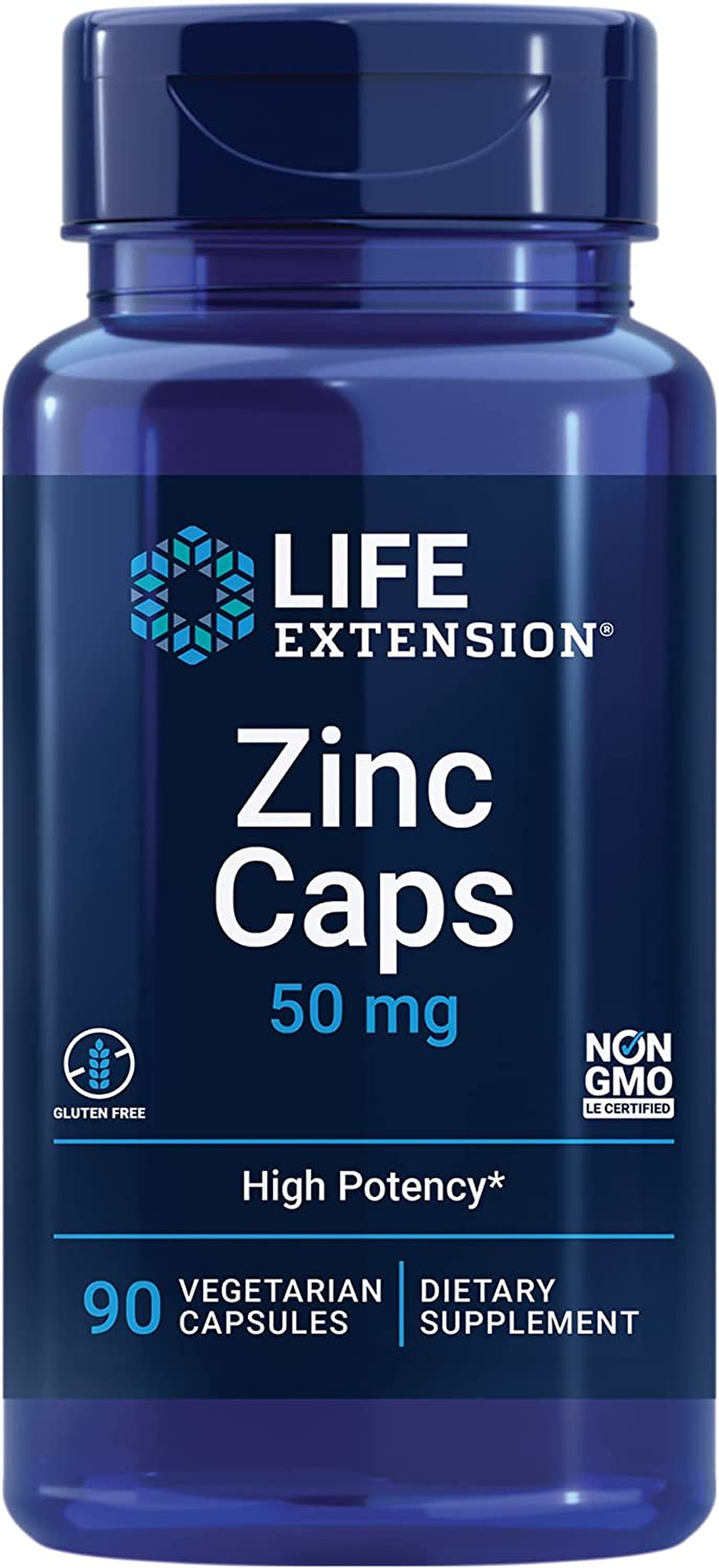 Zinc Caps 50 Mg - Immune Support System & Bone Health Supplements - Supports Cardiovascular & Neurological Health - Non-Gmo, Gluten-Free – 90 Vegetarian Capsules