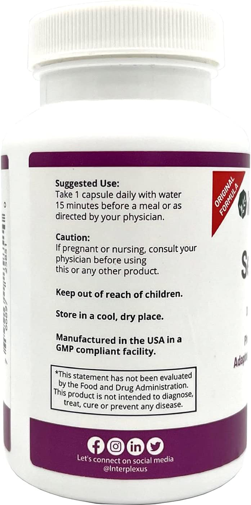 Seriphos for Adaptogen and Adrenal Support by , 100 Capsules