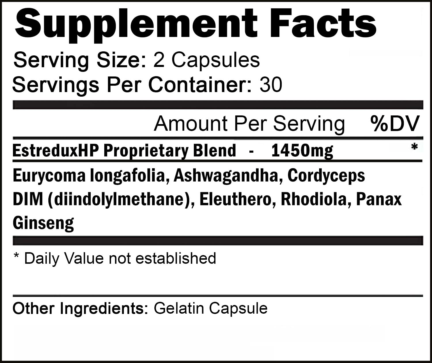 Estreduxhp Estrogen Blocker for Men | Aromatase Inhibitor, anti Estrogen | Adaptogen Supplement for Men |  | 30 Day Supply