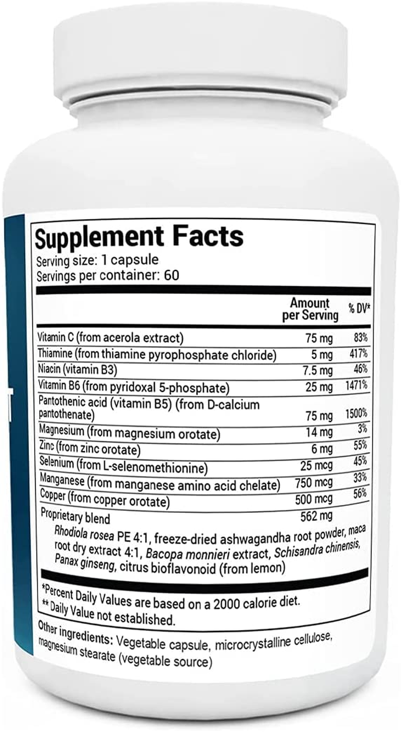 Dr. Berg’S Adrenal & Cortisol Support New Formula - Adrenal Support Supplements - Mood, Focus, Relaxation and Stress Support - Adrenal Fatigue Supplements W/ Ashwagandha Extracts - 60 Capsules 3 Pack