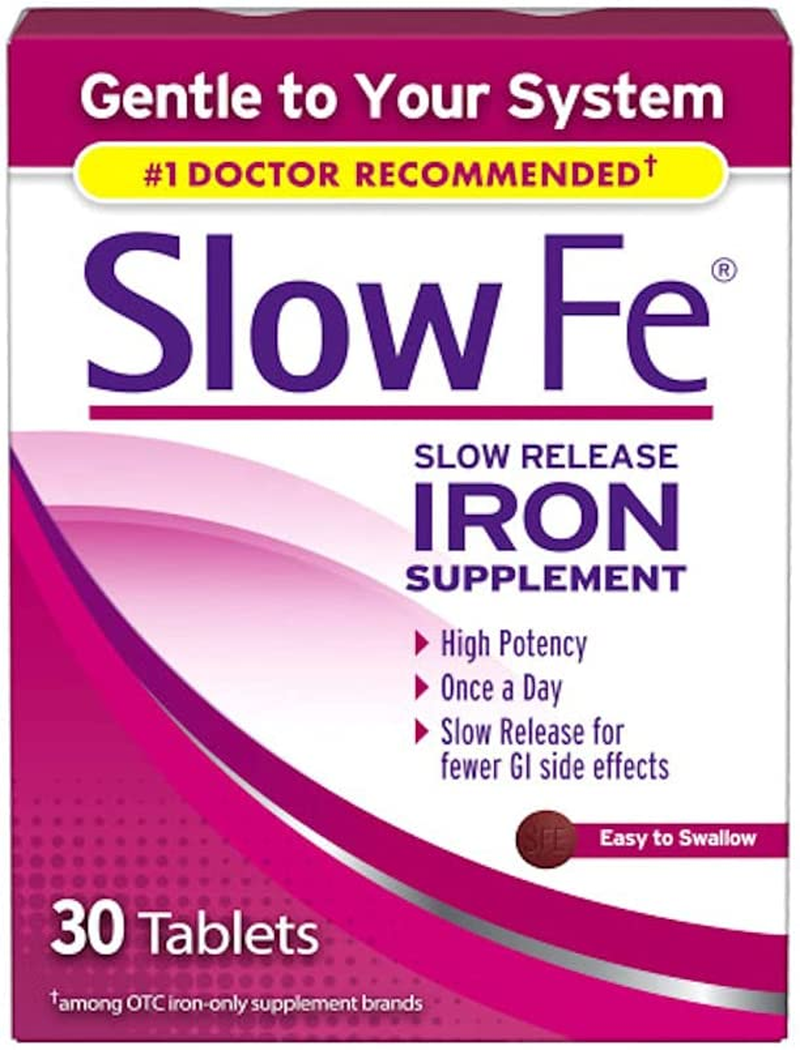 Iron Supplement Tablets for Iron Deficiency, 45Mg, 30 Count (Pack of 3)