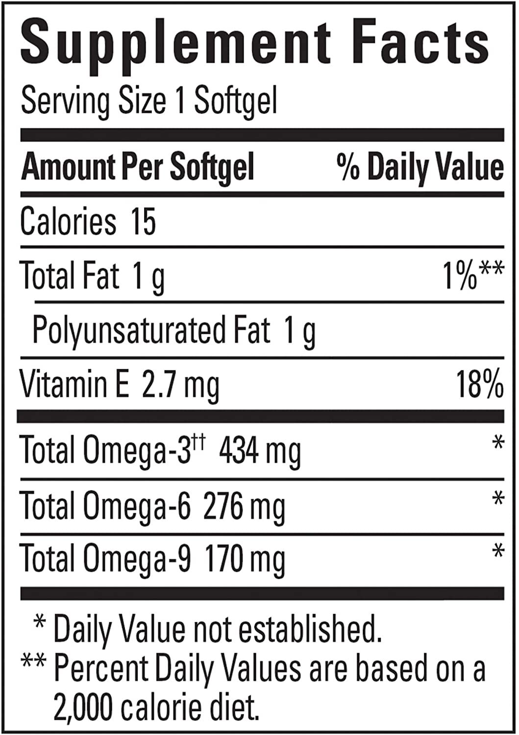 Triple Omega 3-6-9, 60 Softgels, Omega Supplement for Heart Health (Pack of 3)