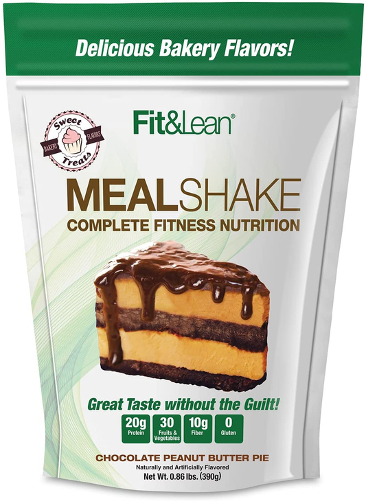 Meal Shake Fat Burning Meal Replacement with Protein, Fiber, Probiotics and Organic Fruits & Vegetables and Green Tea for Weight Loss, Chocolate Peanut Butter Pie, 0.86 Lbs