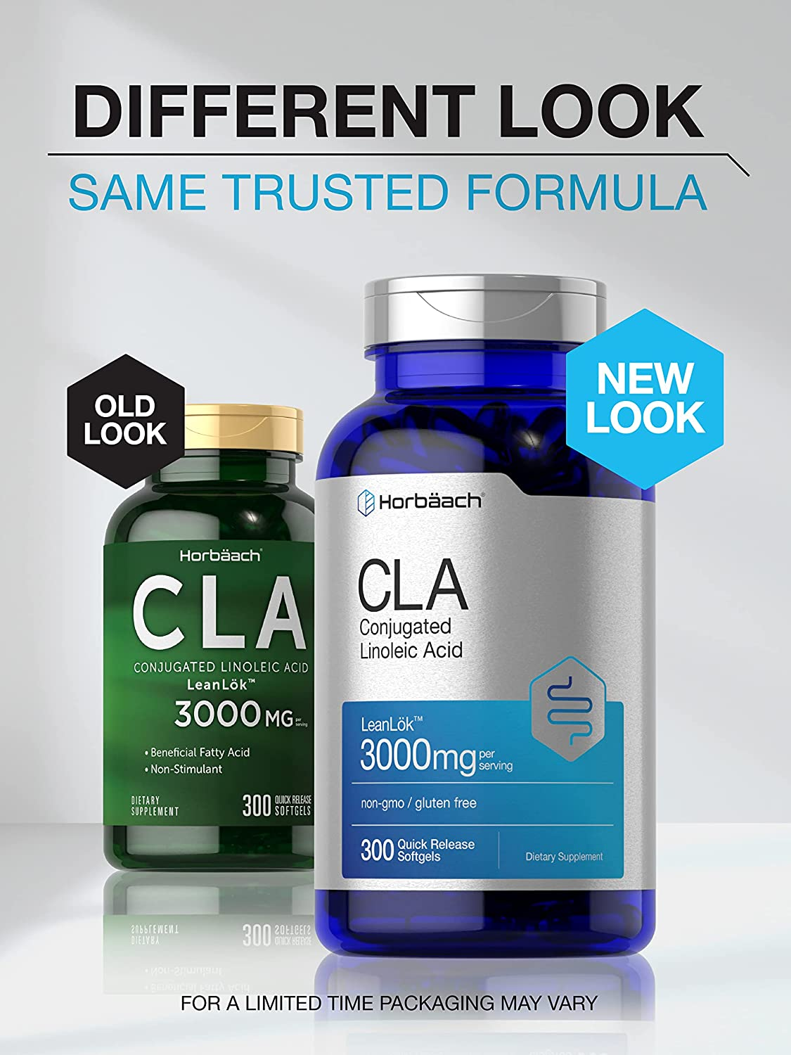 CLA 3000 Mg | 300 Softgel Pills | Maximum Potency | Conjugated Lineolic Acid from Safflower Oil | Non-Gmo, Gluten Free | by Horbaach