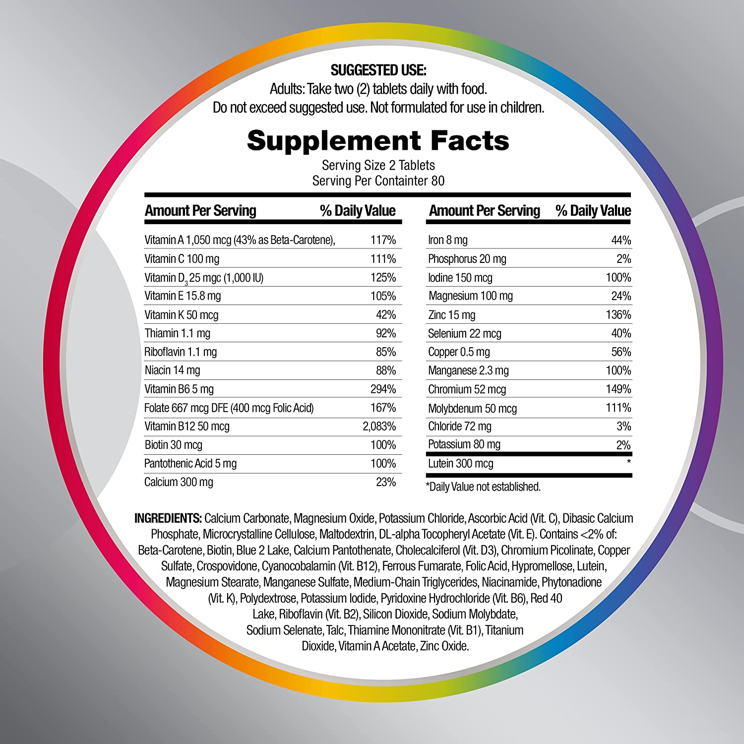 Minis Women 50+ (280 Count) Multivitamin/Multimineral Supplement Tablets