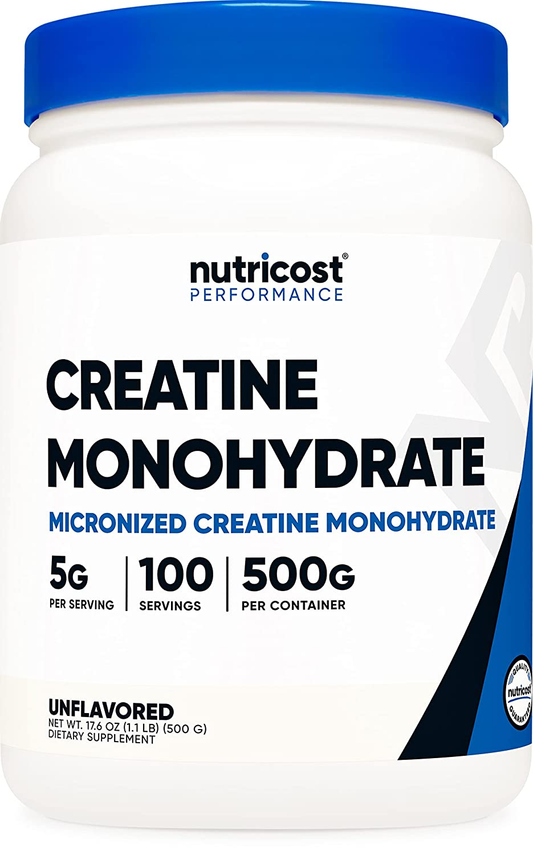 Creatine Monohydrate Micronized Powder 500G, 5000Mg per Serv (5G) - Micronized Creatine Monohydrate, 100 Servings