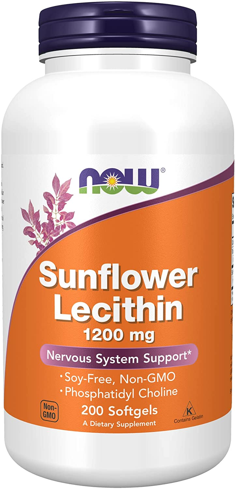 Supplements, Sunflower Lecithin 1200 Mg with Phosphatidyl Choline, 200 Softgels